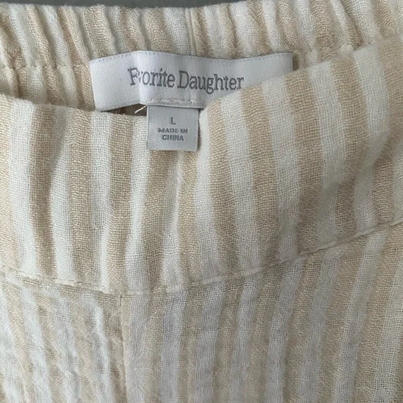 FAVORITE DAUGHTER Matching Set Ex Boyfriend Shirt & The Beach Walk Pant Size L - Picture 10 of 16
